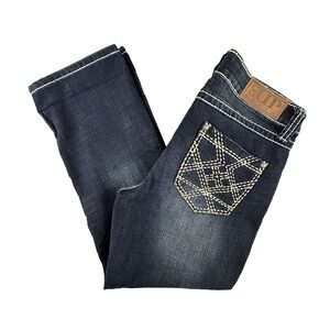Cowgirl‎ Up Jeans Womens 29x26 Embroidered Pockets Stretch Denim Western Bootcut